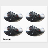 ヴィンテージ鉄道蒸気列車 楕円形シール (シート)