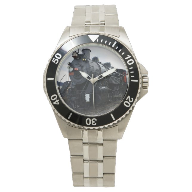 ヴィンテージ鉄道蒸気列車 腕時計 (正面)