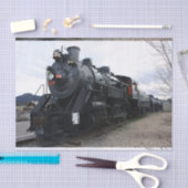 ヴィンテージ鉄道蒸気列車 薄葉紙 (クラフト)