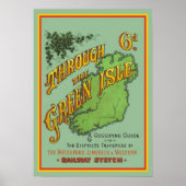 ヴィンテージ鉄道観光客ガイドへアイルランド旅行 ポスター (正面)