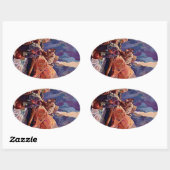 ヴィンテージ鉱夫とドバ絵画ー 楕円形シール (シート)