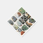 ヴィンテージ鉱物岩地学 スタンダードカクテルナプキン (角)