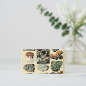 ヴィンテージ鉱物岩地学 名刺 (スタンド正面)