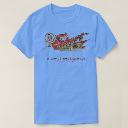 ヴィンテージ鉱物春醸造輸出ビールミネラル Tシャツ (デザイン正面)