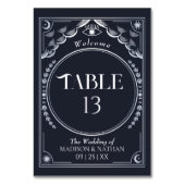 ヴィンテージ銀エレガント神秘的タロット結婚ズ テーブルナンバー (正面)
