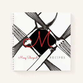 ヴィンテージ銀レシピ料理 ノートブック