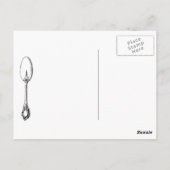 ヴィンテージ銀器、食用品はがき ポストカード (裏面)