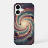 ヴィンテージ銀河渦巻き iPhone 16ケース (裏面)