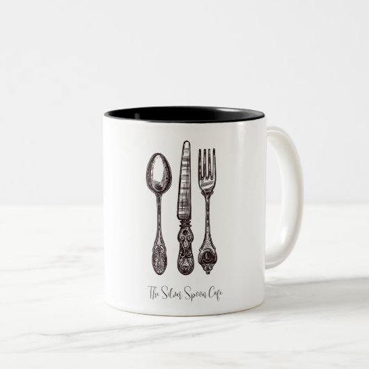 ヴィンテージ銀華美焼職人フードビジネス ツートーンマグカップ (正面右)