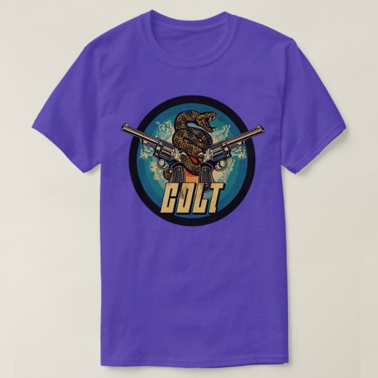 ヴィンテージ銃器シールド Tシャツ (デザイン正面)