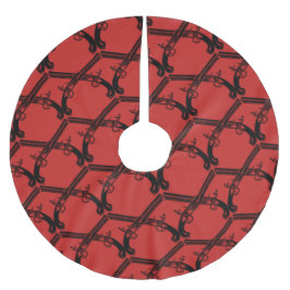 ヴィンテージ銃 ブラッシュドポリエステルツリースカート