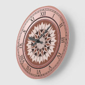 ヴィンテージ銅丸 ラージ壁時計 (傾斜)