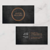 ヴィンテージ銅円パーソナルビジネスカード 名刺 (正面/裏面)