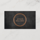 ヴィンテージ銅円パーソナルビジネスカード 名刺 (正面)