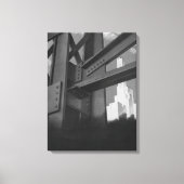 ヴィンテージ鋼建築超高層ビル構造 キャンバスプリント (正面)