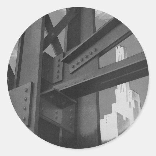 ヴィンテージ鋼建築超高層ビル構造 ラウンドシール (正面)