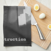 ヴィンテージ鋼鉄製ビル建築 キッチンタオル (四つ折り)