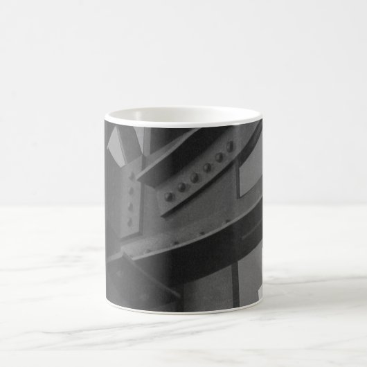 ヴィンテージ鋼鉄製ビル建築 コーヒーマグカップ (中央)
