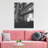 ヴィンテージ鋼鉄製高層ビル建築 キャンバスプリント (インサイチュ (リビング))