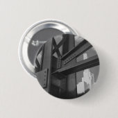 ヴィンテージ鋼鉄製高層ビル建築 缶バッジ (正面&裏面)