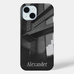 ヴィンテージ鋼鉄製高層ビル建築 iPhone 15ケース