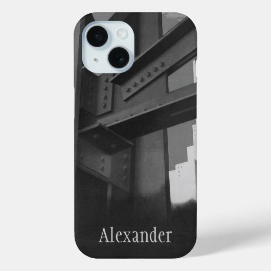ヴィンテージ鋼鉄製高層ビル建築 Case-Mate iPhoneケース (裏面)