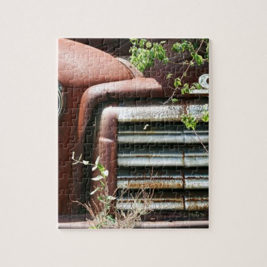 ヴィンテージ錆ついたGMCのトラック ジグソーパズル (縦)