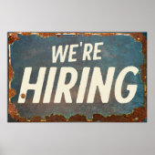 ヴィンテージ錆の古いサインを採用 ポスター (正面)