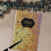 ヴィンテージ錆びたテクスチャのダマスクのフローラルパターン プランナー手帳