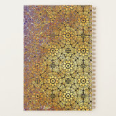 ヴィンテージ錆びたテクスチャのダマスクのフローラルパターン プランナー手帳 (裏面)