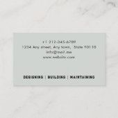 ヴィンテージ錆びた金属名プレート工業用グリッド 名刺 (裏面)