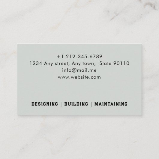 ヴィンテージ錆びた金属名プレート工業用グリッド 名刺 (裏面)