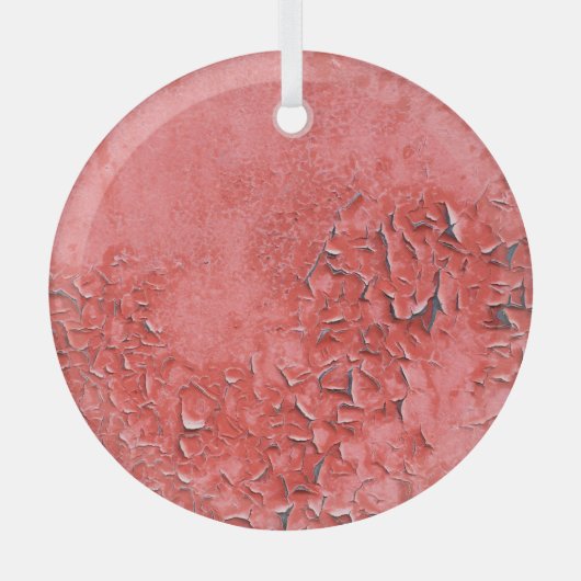 ヴィンテージ錆びた鉄壁のテクスチャ ガラスオーナメント (正面)