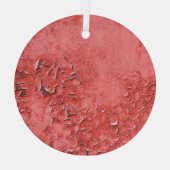 ヴィンテージ錆びた鉄壁のテクスチャ ガラスオーナメント (裏面)