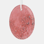 ヴィンテージ錆びた鉄壁のテクスチャ ガラスオーナメント (正面左)