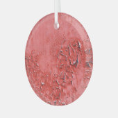 ヴィンテージ錆びた鉄壁のテクスチャ ガラスオーナメント (正面左)