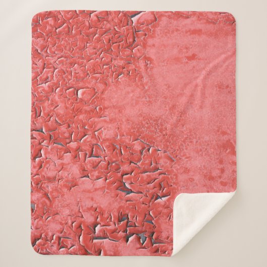 ヴィンテージ錆びた鉄壁のテクスチャ シェルパブランケット (正面)