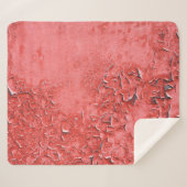 ヴィンテージ錆びた鉄壁のテクスチャ シェルパブランケット (正面(横))