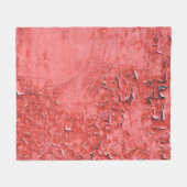 ヴィンテージ錆びた鉄壁のテクスチャ フリースブランケット (正面(横))