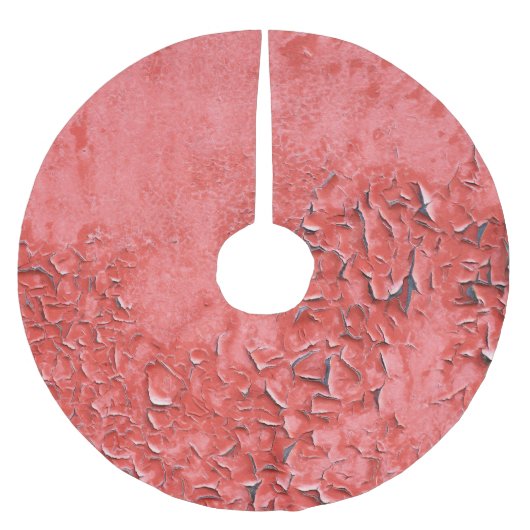 ヴィンテージ錆びた鉄壁のテクスチャ ブラッシュドポリエステルツリースカート (正面)