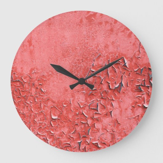 ヴィンテージ錆びた鉄壁のテクスチャ ラージ壁時計 (正面)