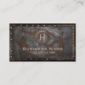 ヴィンテージ錆び付いた金属のハンドマン修理業者 名刺 (正面)