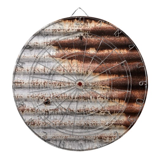 ヴィンテージ錆び金属 ダーツボード (正面)