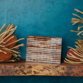 ヴィンテージ錆び金属 フォトプラーク (側面)