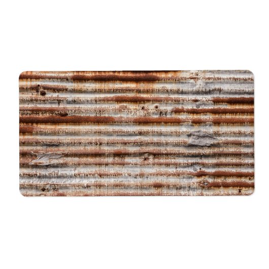 ヴィンテージ錆び金属 ラベル (正面)