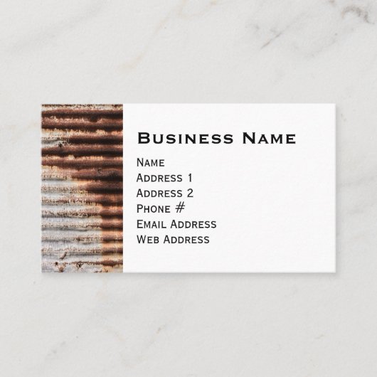 ヴィンテージ錆び金属 名刺 (正面)