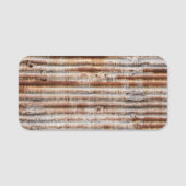 ヴィンテージ錆び金属 名札 (正面)