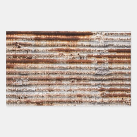 ヴィンテージ錆び金属 長方形シール (正面)