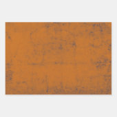 ヴィンテージ錆オレンジデカッパージテクスチャパターン ラッピングペーパーシート (正面)