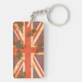 ヴィンテージ錆統一された付き王国国旗 キーホルダー (裏面)